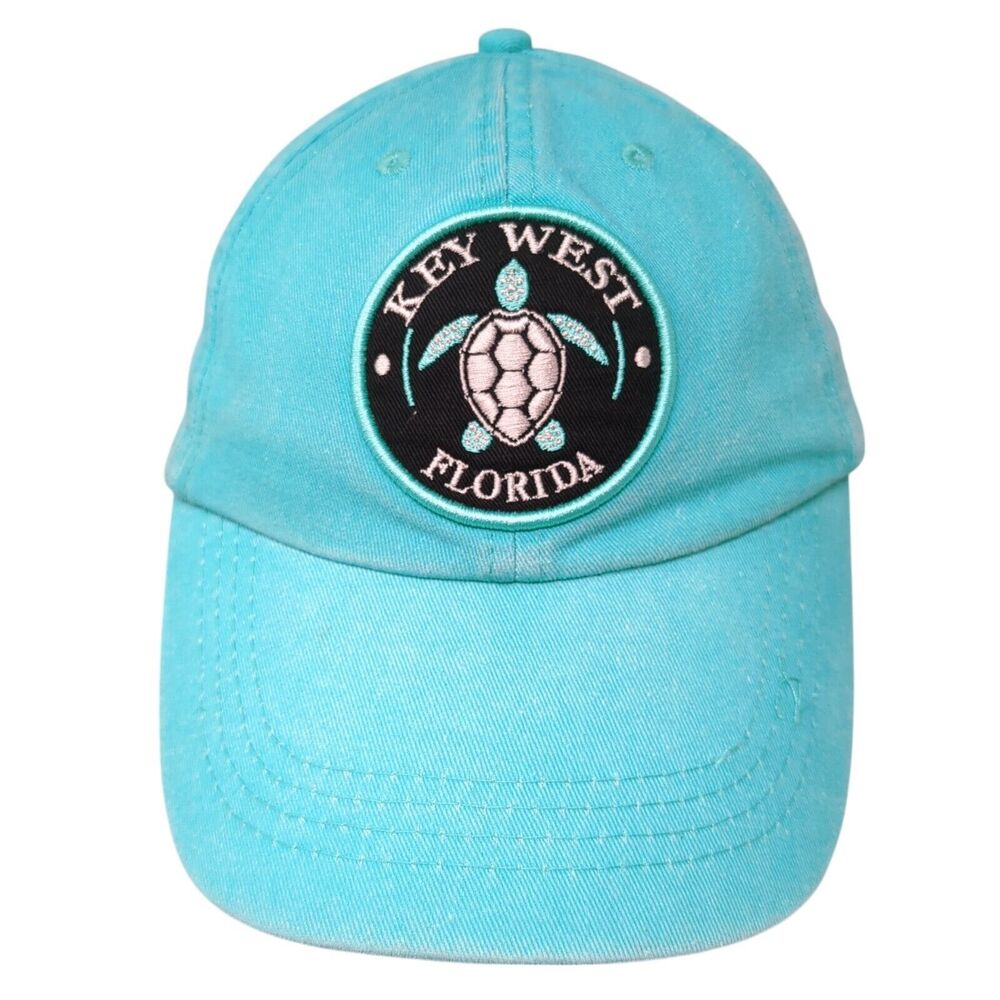 Key West Florida Stay Salty Strapback Hat Blue One Size Adjustable Embroidered